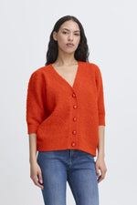 Loucle cardigan tangerine tango