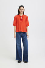 Imelda top fiery red