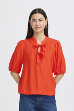 Imelda top fiery red