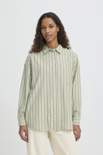 Fluca shirt green stripe