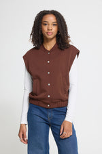 Cozy waistcoat brown