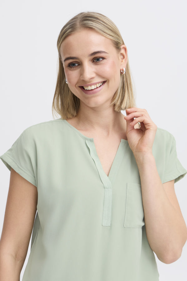 Zawov blouse frosty green