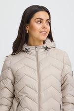 Padding jacket lichtgroen of beige