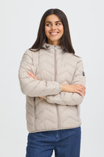Padding jacket lichtgroen of beige