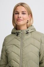Padding jacket lichtgroen of beige