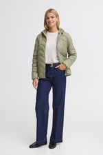 Padding jacket lichtgroen of beige