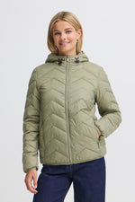 Padding jacket lichtgroen of beige