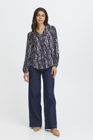 Ariana blouse nightsky dots