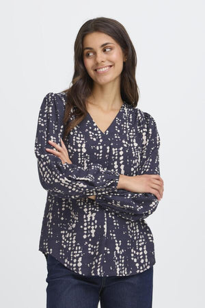 Ariana blouse nightsky dots