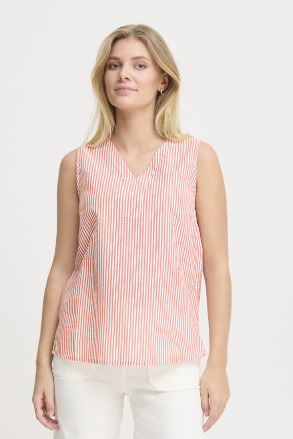 Cayla top cayenne stripe