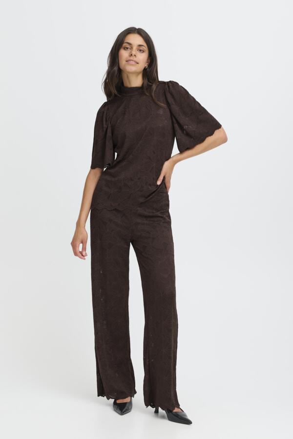 Mirabella lace pant donkerblauw of bruin