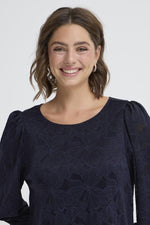 Mirabella lace dress donkerblauw of bruin