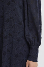 Mirabella lace dress donkerblauw of bruin