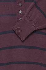 Berkley polo pull fudge stripe