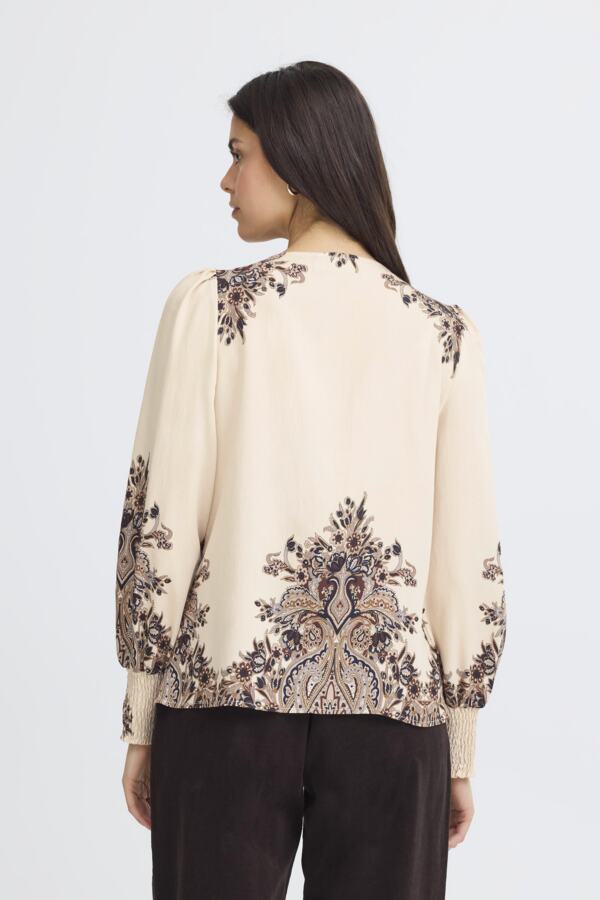 Adara blouse pumicestone paisley