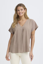 Jett blouse lichtbruin of beige