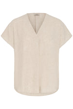 Jett blouse lichtbruin of beige