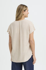 Jett blouse lichtbruin of beige