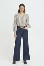Kamilia blouse navy stripe