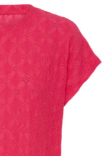 Imira t-shirt felmunt of fuchsia