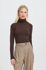 Pamila roll neck souspull zwart of bruin