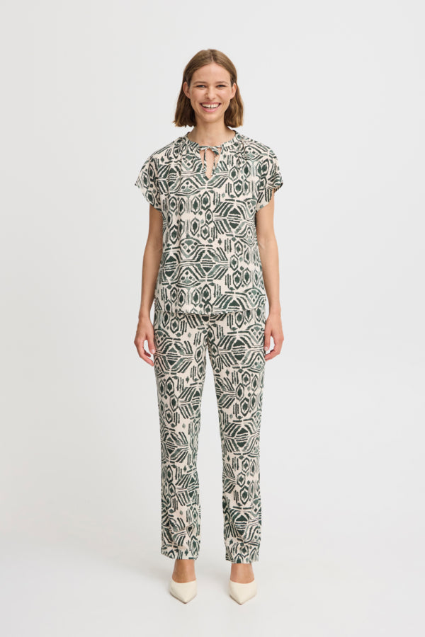 Joella top ethnic sea spray