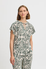 Joella top ethnic sea spray
