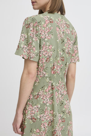 Joella short v-neck dress sea spray