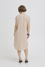 Falakka midi shirt dress woodsmoke check