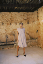 Falakka midi shirt dress woodsmoke check