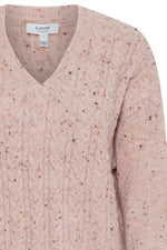 Nata v-neck pull pale mauve melange