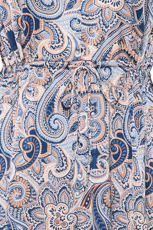 Hilly dress blue paisley