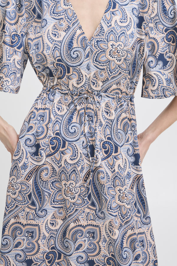 Hilly dress blue paisley