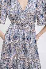 Hilly dress blue paisley