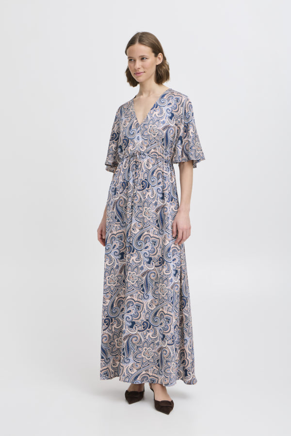 Hilly dress blue paisley