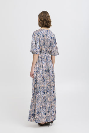Hilly dress blue paisley