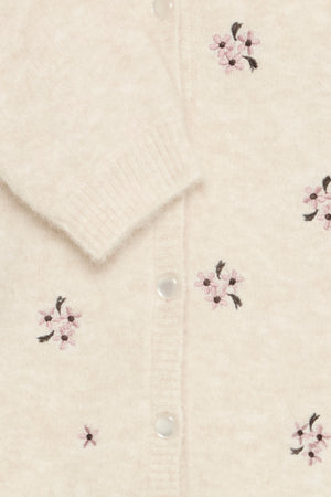 Omea cardigan embroidery birch