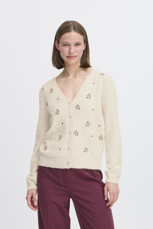 Omea cardigan embroidery birch