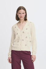 Omea cardigan embroidery birch