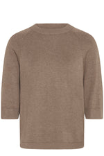 Morla SS jumper walnut melange