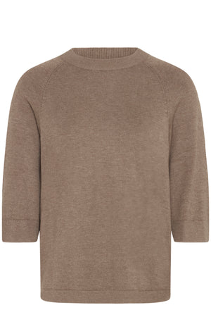 Morla SS jumper walnut melange