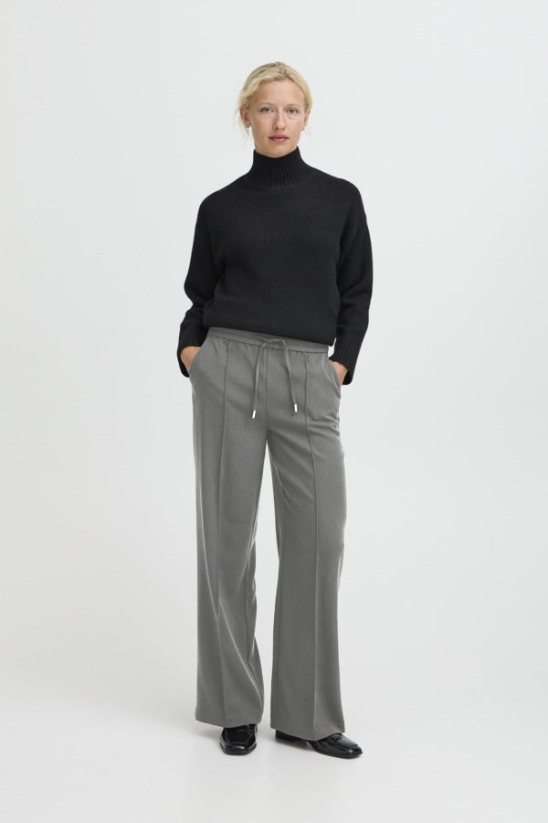 Encore pant mid grey melange