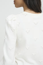 Manina structure cardigan marshmellow