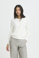 Manina structure cardigan marshmellow