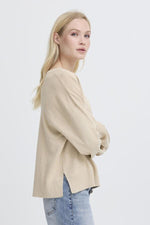 Morla loose jumper oyster melange