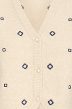 Nadika embroidered vest oyster