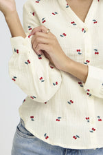 Iberlin emb shirt cerise
