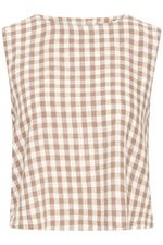 Falakka button top woodsmoke check