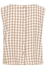 Falakka button top woodsmoke check