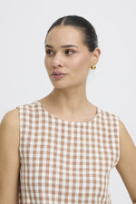 Falakka button top woodsmoke check